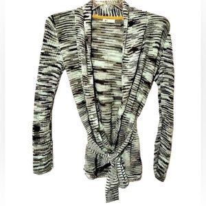 NWOT Ovla Cardigan Green Black Wrap Sweater size 3X